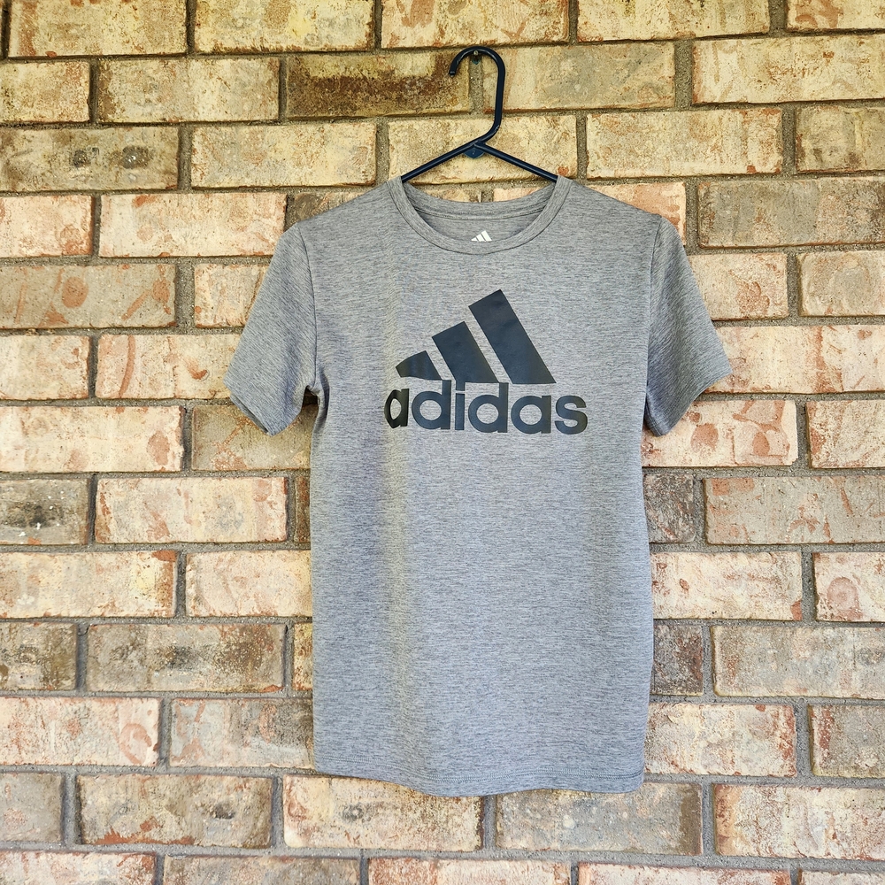 Adidas Gray and Black Short Sleeve Tee